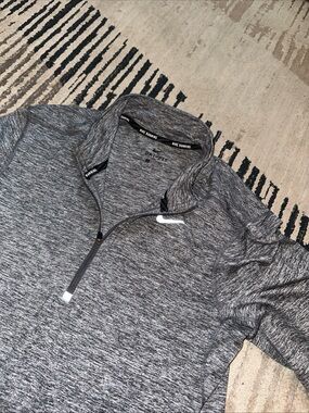 Nike Womens Heather Gray Dri-FIT Half-Zip Performance Pullover